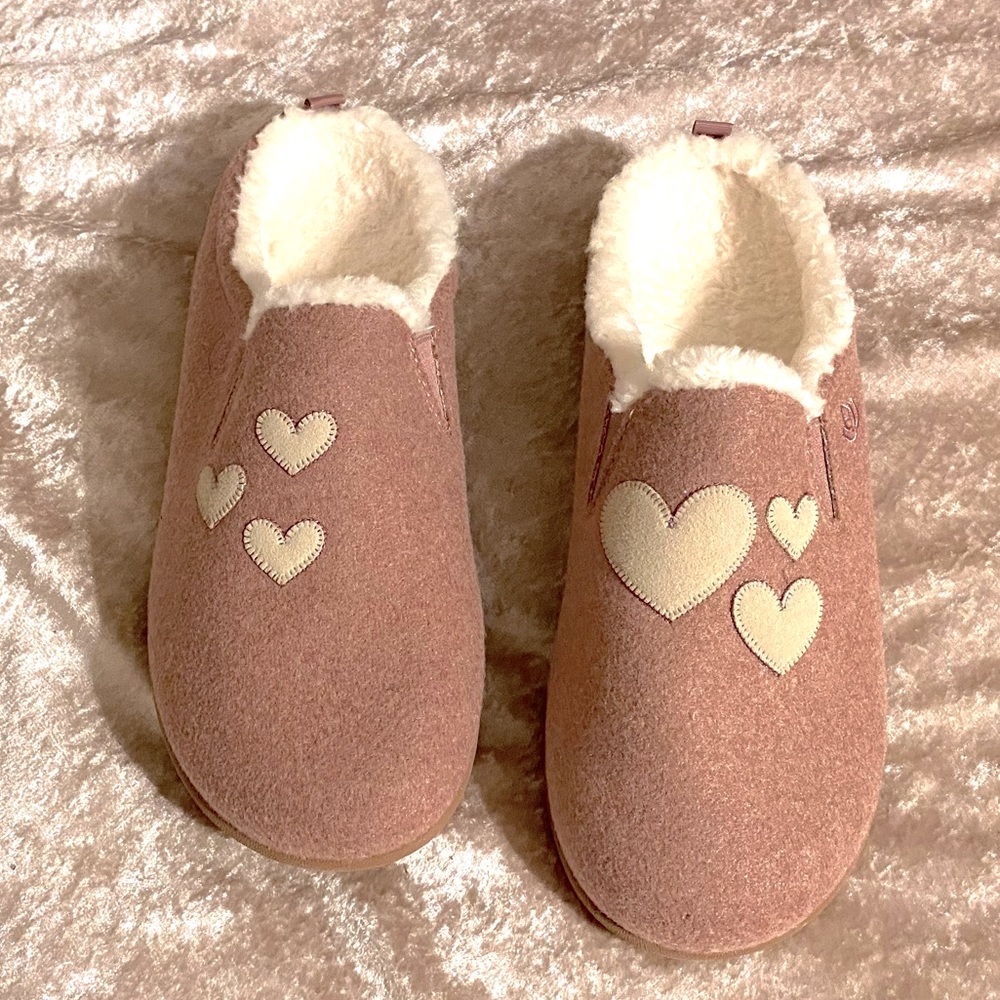 Spenco pink orthotic slippers